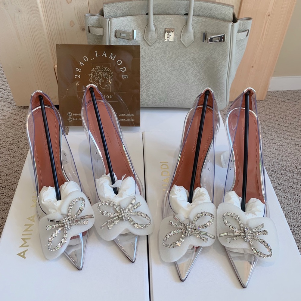 BRAND NEW AMINA MUADDI ROSIE GLASS PUMP